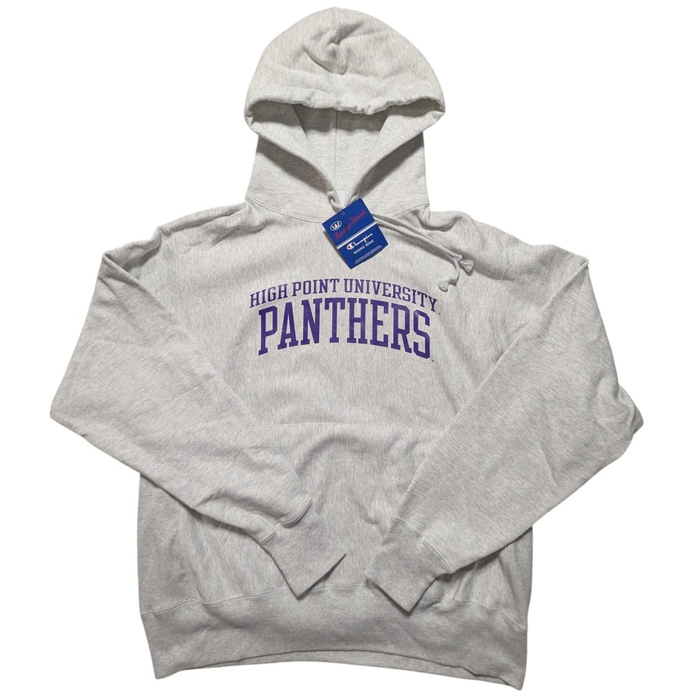 High Point University Panthers x Champion Reverse Weave Hoodie Men Large NEW
